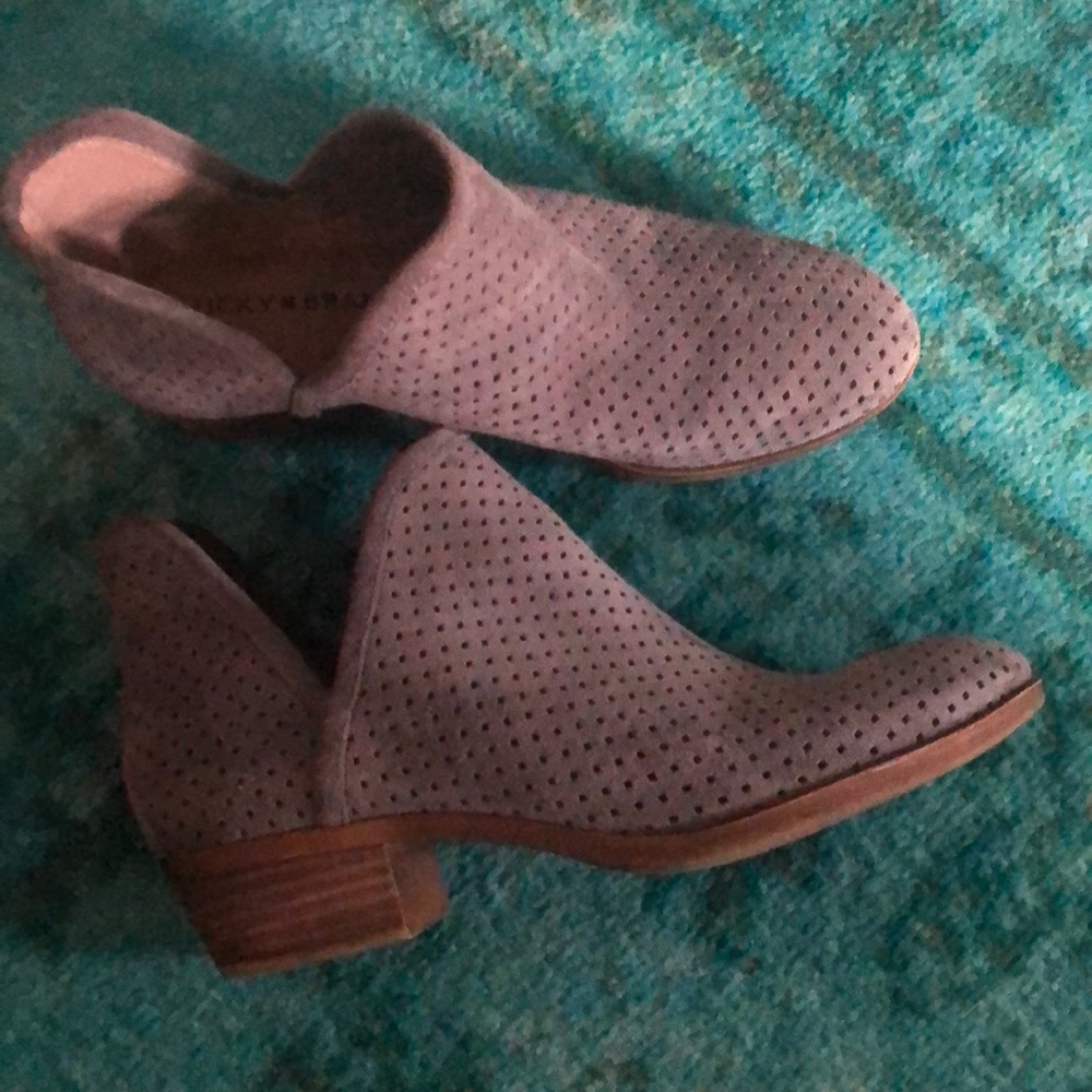 Lucky brand perforated booties.